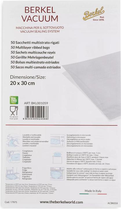 Actual product image Berkel Foil bags (50 x)