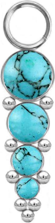 Actual product image Chaotic Trading Anhänger silber vier Türkis Steinen mit Kugeln (without brass, Mineral, Surgical steel 316L)