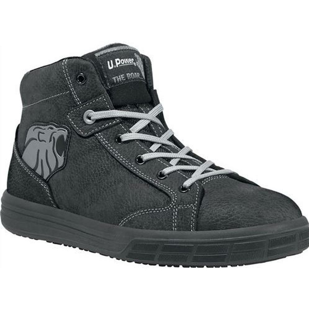 U-Power Nero Scarpe Da Lavoro, Stivale Di Sicurezza Lion Taglia 45 S3 Src En Iso 20345 Pelle (S3, 45)