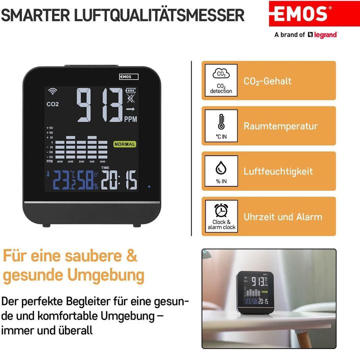 Immagine prodotto Emos Indicatore di qualità dell'aria GoSmart E30300 con WiFi