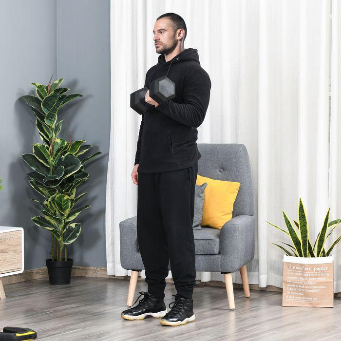 Image du produit Swisshandel24 Haltère hexagonal haltère en fonte haltère en caoutchouc poignée d'haltère poids moletés métal (1 x 15 kg)