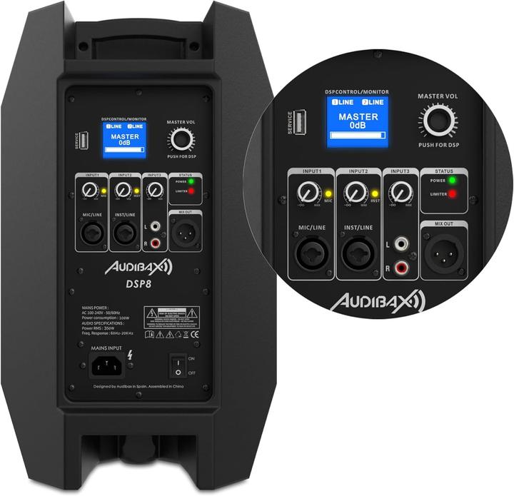 Actual product image Audibax Active DSP Speaker with Bluetooth, 450W Power, Equalizer and Playback Modes (Active)
