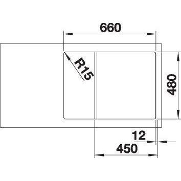 Thumbnail - Blanco, Spülbecken, ZIA 45 S Compact (Einbauspüle, 68 cm, 50 cm)