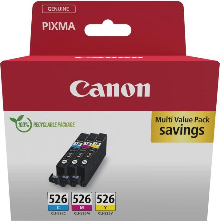 Actual product image Canon CLI-526 Ink Cartridge C/M/Y Pack (M, C, Y)