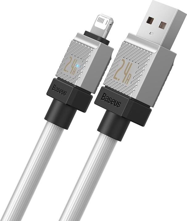 Actual product image Baseus Fast Charging cable USB-A to Lightning CoolPlay Series 2m, 2.4A (white) (2 m, USB 3.2 Gen 1)