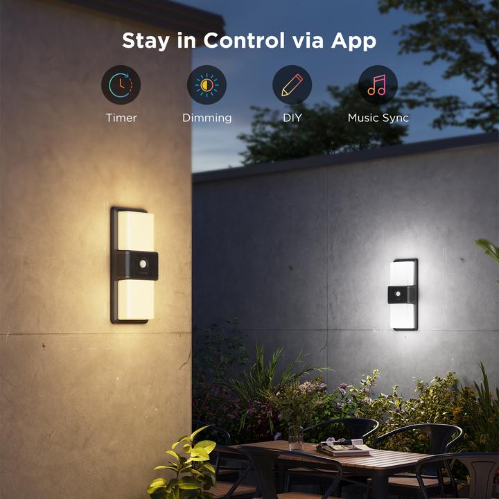 Actual product image Govee Smart Outdoor Wall light (1500 lm, IP65)