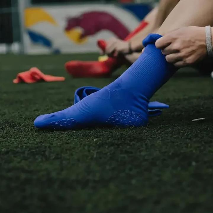 Image du produit NovoSoxx Fussballsocken Gr. 42-47 Grip Socken Fussball Strümpfe GripSoxx Blau (42 - 47)