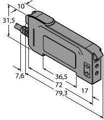 Produktbild Turck Opto Sensor Lichtleiter-Sensor fürKunststofflichtleiter DF-G3-PD-2M (Verstärker)