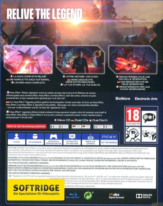 Image du produit EA Games Mass Effect Legendary Edition (PS4, Multilingue)