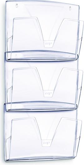 Produktbild Cep Wandprospekthalter transparent DIN A4 3 Fächer (A4)