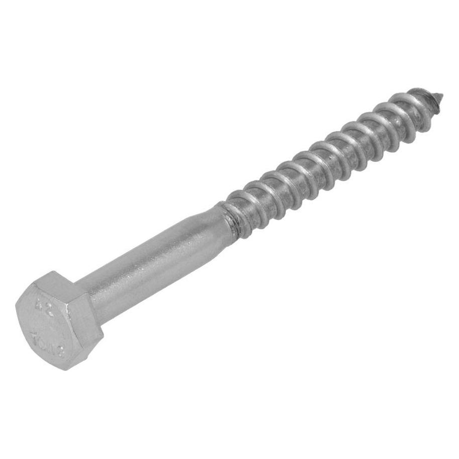 Proftec, Schroef Accessoires, 5350.30.70401 Houtdraadbout Rvs-A2 Sw-17 DIN571 10 X 80 Mm - 10 Stuks