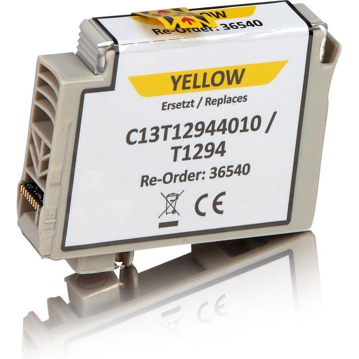Inkadoo, Druckerpatrone, Druckerpatronen kompatibel zu Epson C13T12944010 / T1294 Tintenpatrone, gelb Gelb (Y)
