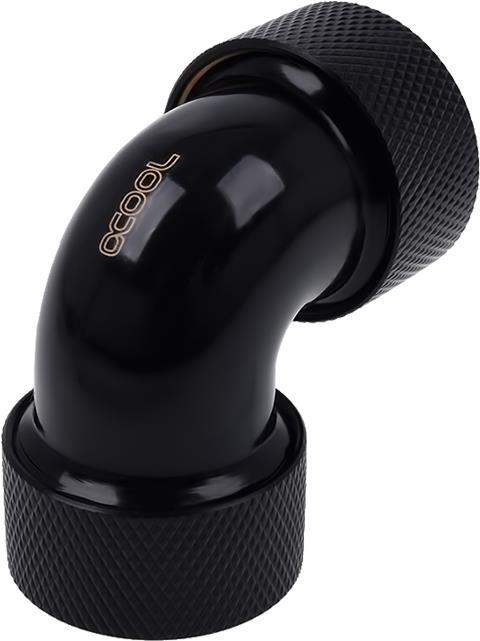 Produktbild Alphacool HT Adapter 90 Grad 16mm AD auf 16mm AD Hardtube - gerändelt