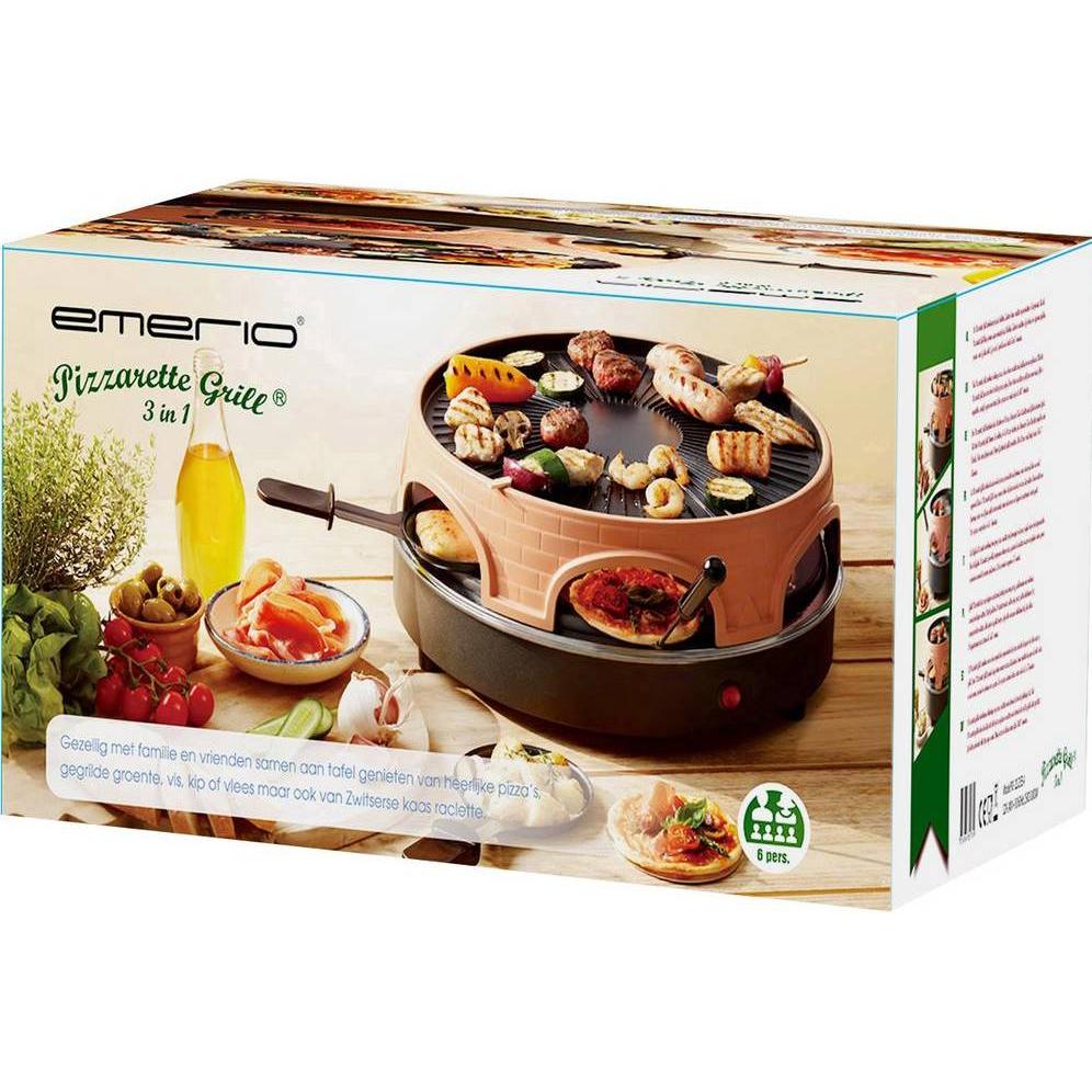 Thumbnail - Emerio Pizza Ofen, Tischgrill, Orange, Schwarz