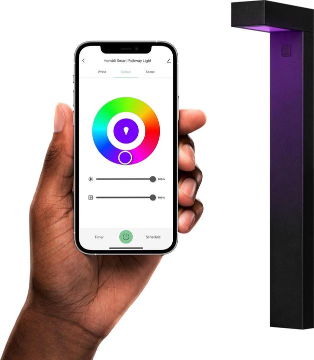 Actual product image Hombli - Smart Outdoor Pathway Light, Black (3-pack) (IP65)