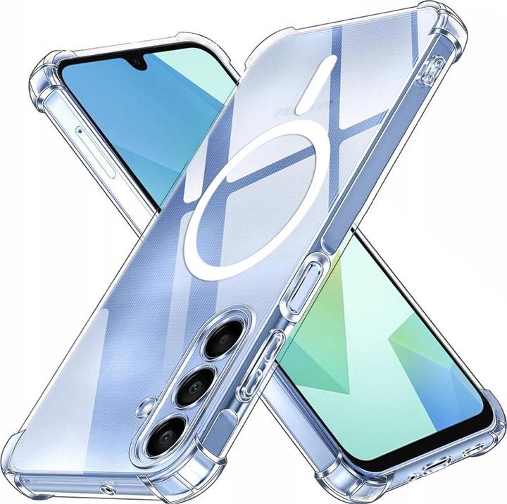 Techsuit - Shockproof Clear Silicone MagSafe - Samsung Galaxy A16 4G / A16 5G - Clear (Samsung Galaxy A16, Samsung Galaxy A16 5G)