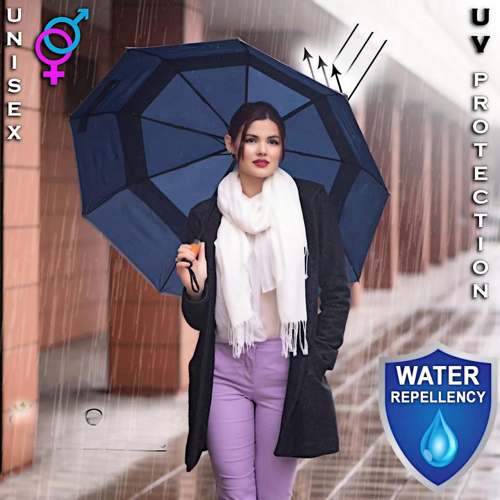 Produktbild Alopini Regenschirm Taschenschirm Automatisches Öffnen und Schliessen Winddichte Doppelkappe