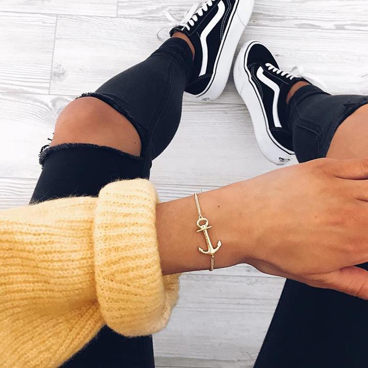 Produktbild Paul Hewitt Bracelet Anchor Spirit 18K Plated Gold (15.50 cm, Silber)