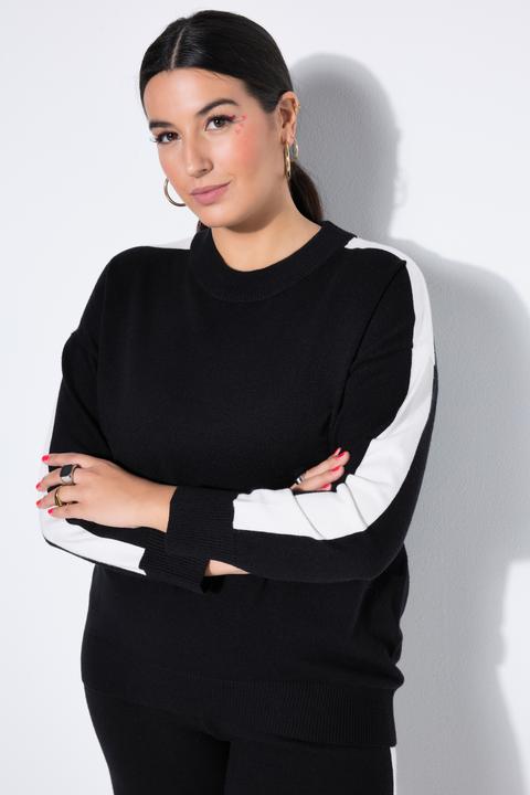 Produktbild Studio Untold Pullover, oversized, Ärmelstreifen, Ballon-Langarm (58)