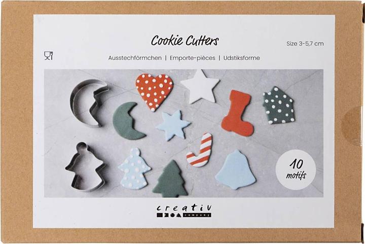 Actual product image Creativ Company Guetzli-Ausstecher 3-5.7 cm, 10 Stück, Materialtyp: Metall