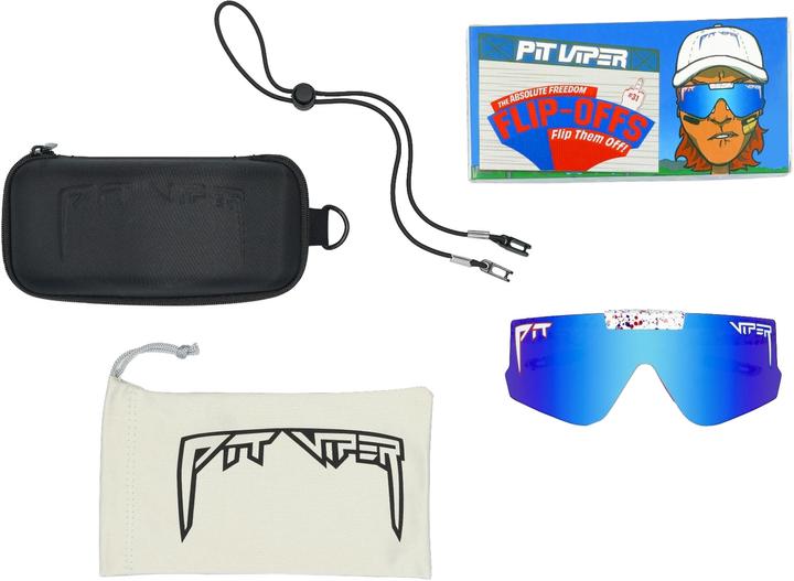Actual product image Pit Viper The Flip-Off The Absolute Freedom (White-blue, Polarized Blue)