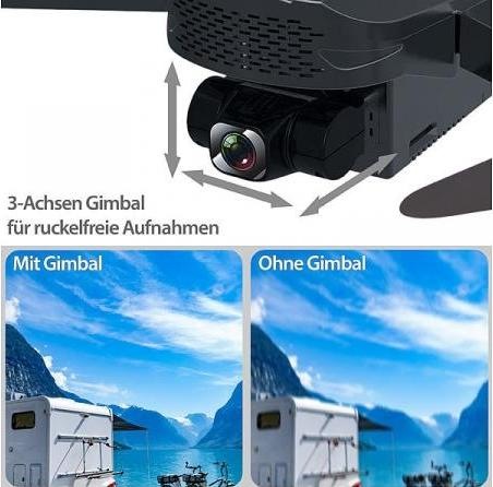 Produktbild Simulus Faltbare GPS-Drohne (25 min, 573 g, 8.29 Mpx)