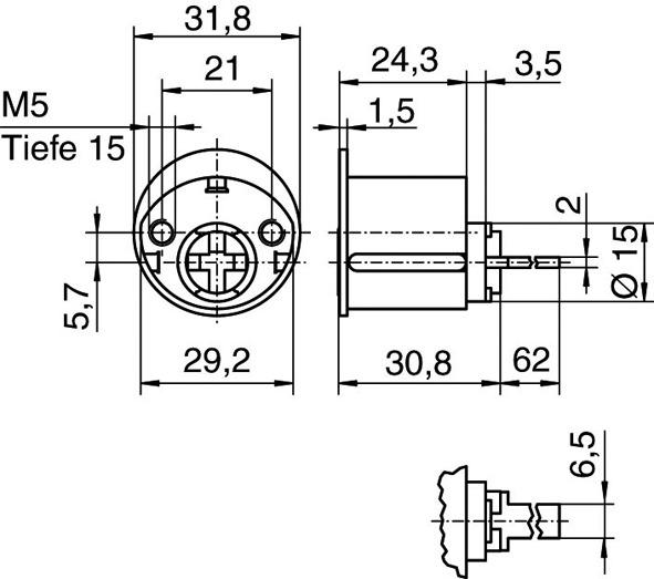 Image du produit Kaba Cylindre extérieur type 1007 B (Cylindre de fermeture)