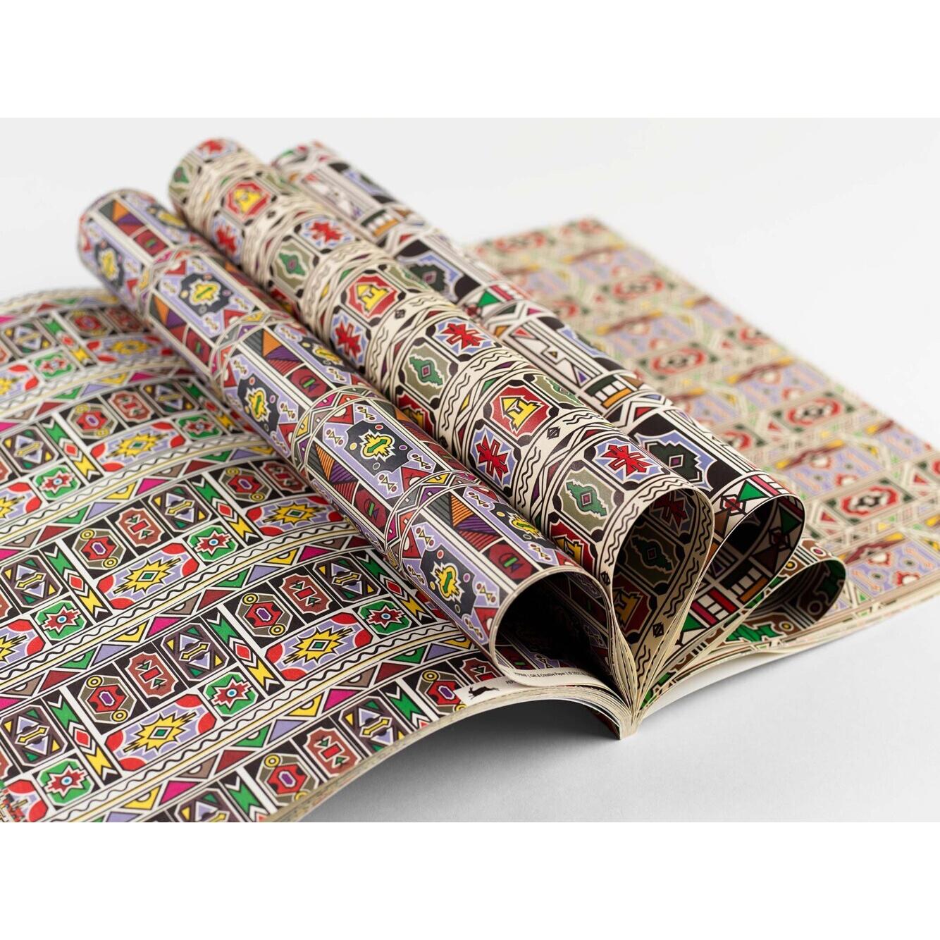The Pepin Press, Geschenkverpackung, Gift & Creative Paper NDEBELE STYLE (Geschenkpapier, 12 x)