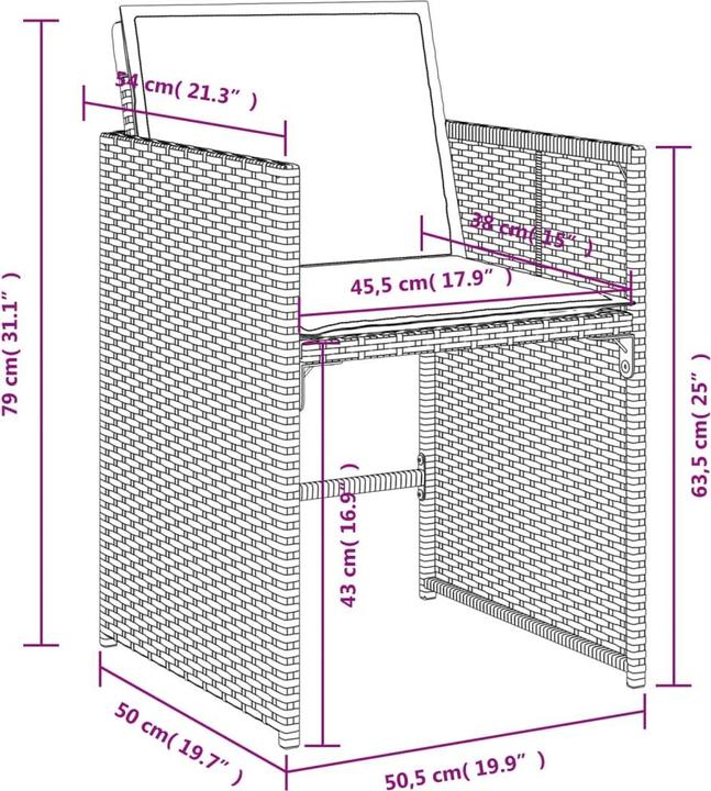 Produktbild vidaXL Garten Essgruppe