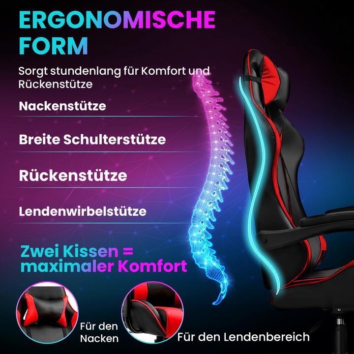 Actual product image Extralink Gaming chair | office rotating bucket black and red G-522