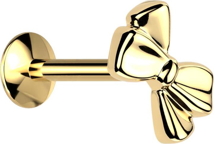 Produktbild Star Piercing Micro Threadless Labret UFO vergoldet Masche vergoldet (ohne Messing, Titan)