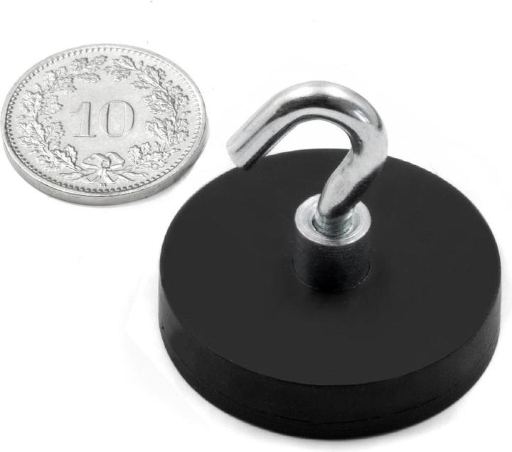 Actual product image Supermagnete Magnet system rubber-coated with hook (1x)