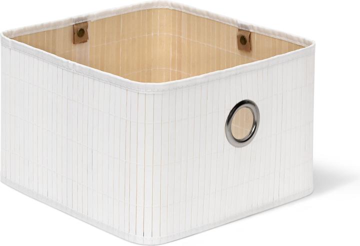 Actual product image Relaxdays Bamboo Storage Basket (1 x, 31 x 31 x 20 cm)