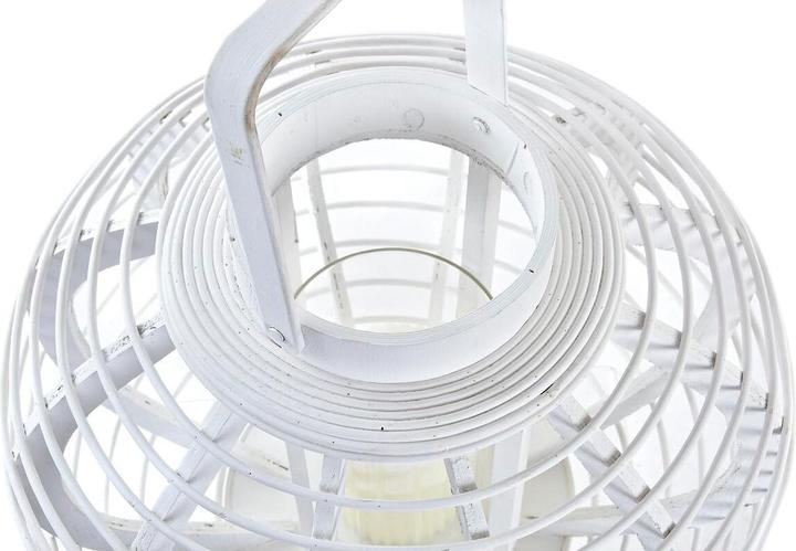 Immagine prodotto DKD Home Decor Laterne Kristall Weiss Bambus Urban (35 x 35 x 29 cm)
