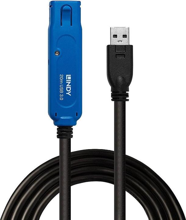 Image du produit Lindy 20m USB 3.0 Extension active Pro Connexions USB 3.0 jusqu'à 40m (20 m, USB 3.0)