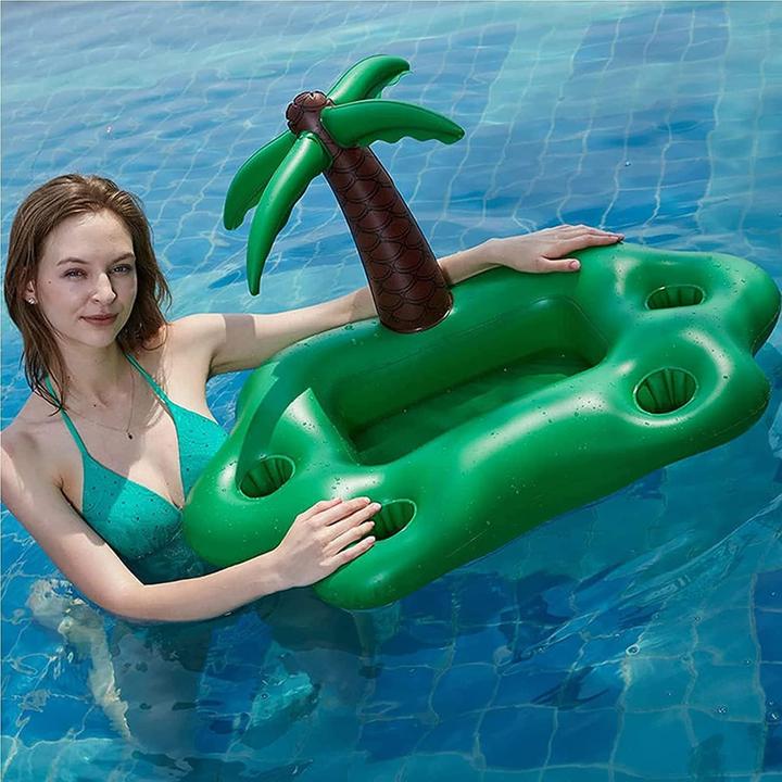 Actual product image Splash & Fun Inflatable pool cup holder palm tree