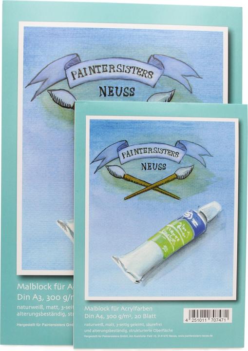 Image du produit Paintersisters Bloc de peinture acrylique A4 (A4, Couverture rigide)