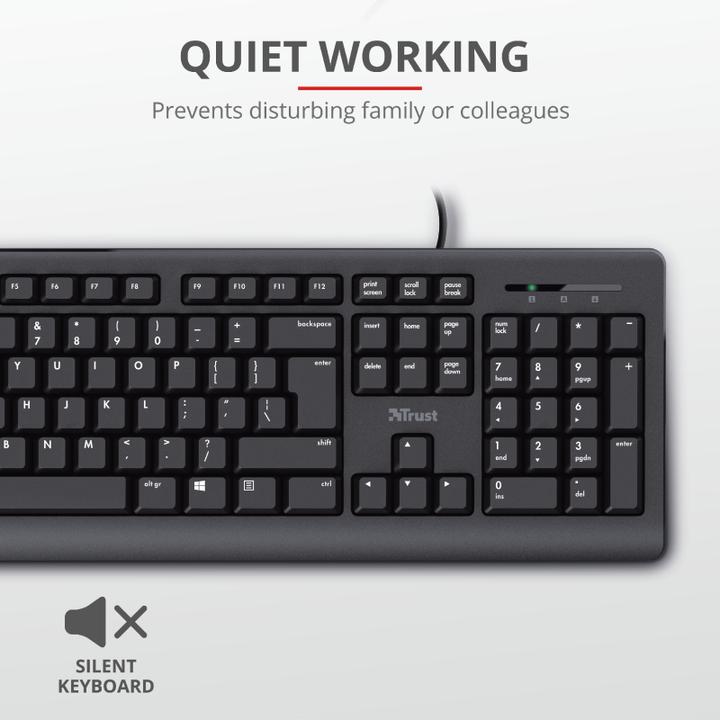 Immagine prodotto Trust Tastiera Primo USB QWERTY US English Nero (US, Cablato)