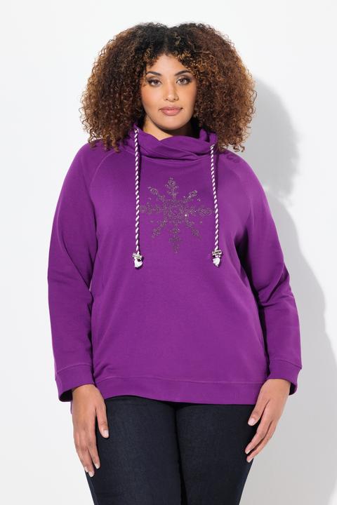 Produktbild Ulla Popken Sweatshirt, Eisstern, Stehkragen, Taschen, Langarm (42, 44)