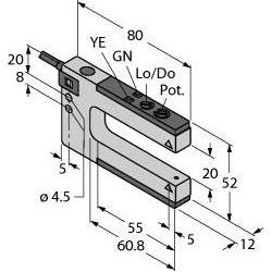 Turck, Rilevatore di movimento, Barriera luminosa a forcella con sensore optoelettronico SLM20B6
