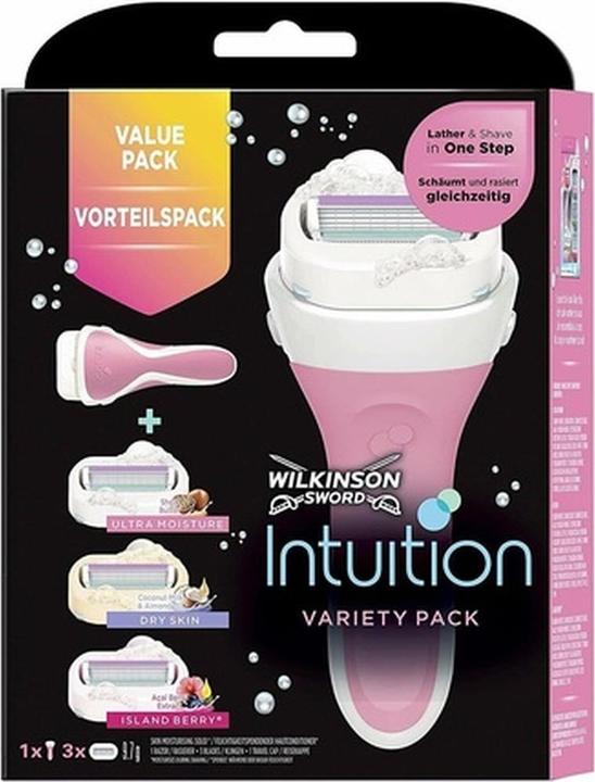 Productafbeelding Wilkinson Intuition Variety Edition (handvat + 3 verschillende scheerhoofden) - Scheerapparaat voor vrouwen