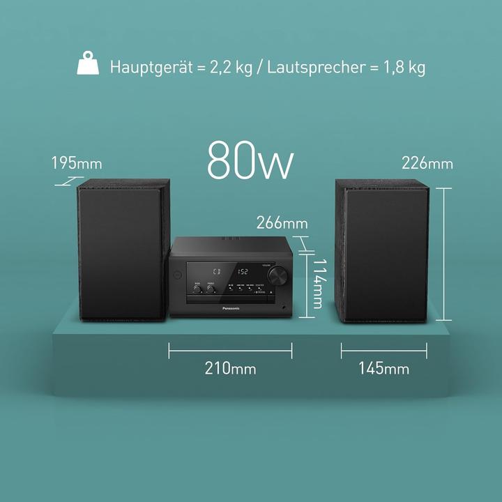 Immagine prodotto Panasonic SC-PM704 (Bluetooth, Lettore CD, 2x 40 W)
