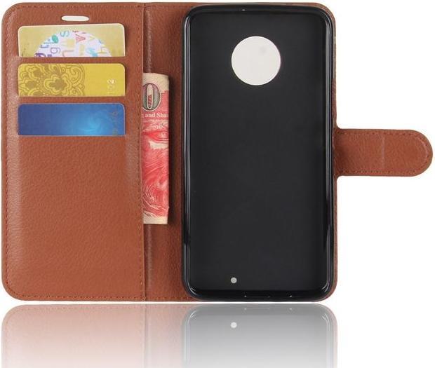 Produktbild MU Classic Klassische Leder Hülle mit Litchitextur (Motorola Moto X4)