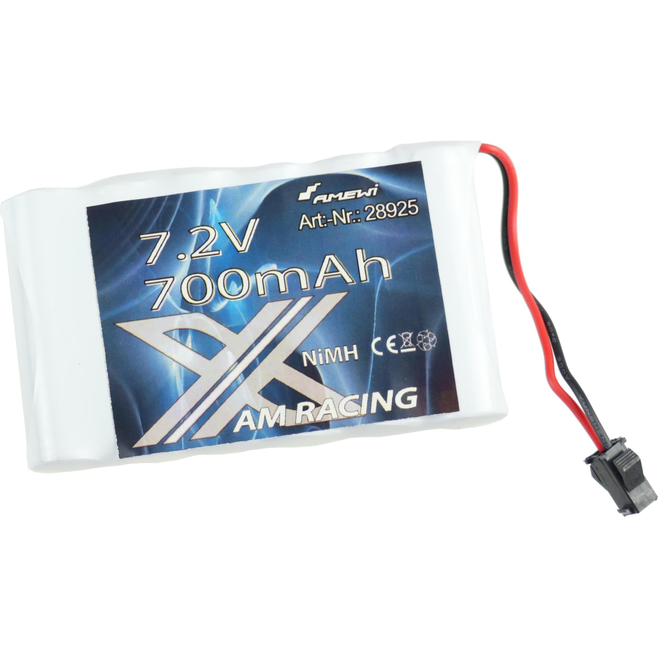 Amewi Batteria Ni-MH AMXRacing 7,2V 700mAh, connettore HBX (7.20 V, 700 mAh)