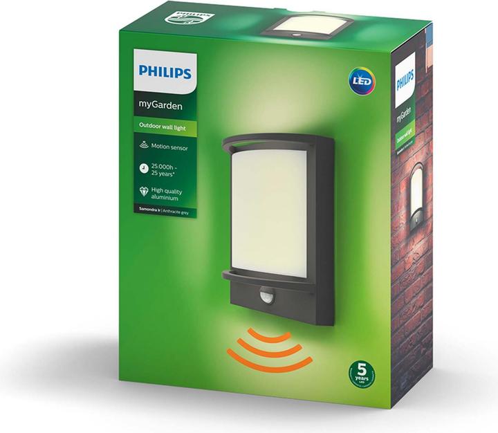 Actual product image Philips Samondra IR LED wall lamp (1200 lm, IP44)