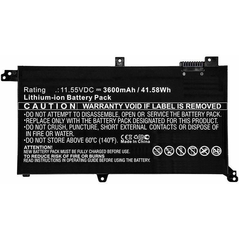 CoreParts Laptop Battery for Asus (3600 mAh), Notebook Akku, Schwarz