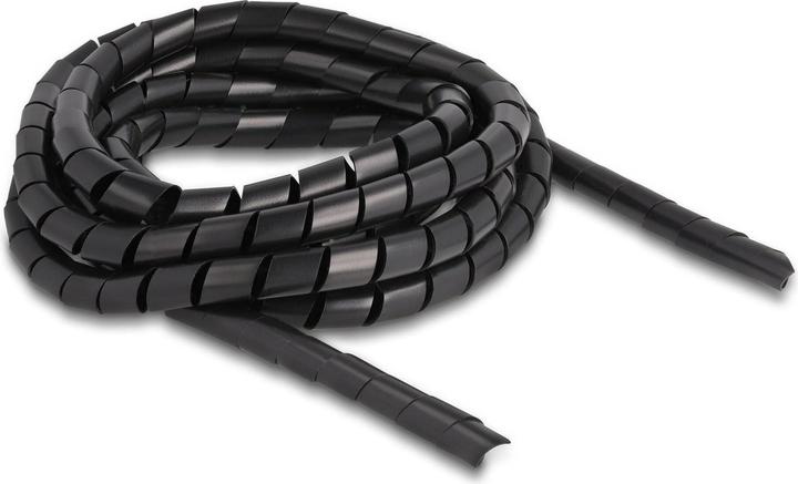 Delock Tuyau spiro flexible 2 m x 10 mm noir (Tuyau spiralé pour câble, 200 cm)