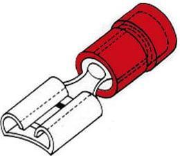 Image du produit Velleman Connecteur femelle 4.8Mm Rouge
