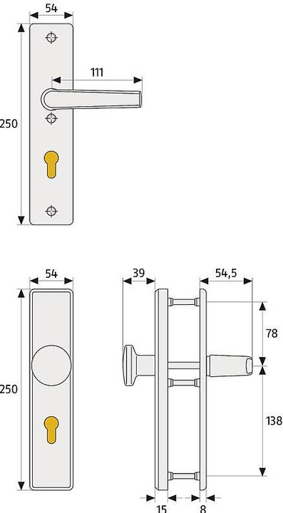 Produktbild Abus KLS114 F2 EK Türschutzbeschlag WG, neusilber