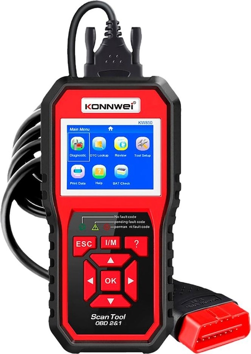 Actual product image Konnwei Diagnostic meter, KW850 OBD2 scanner